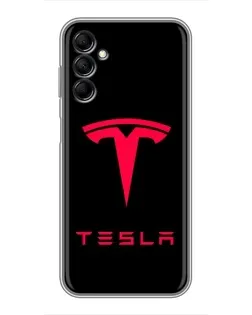 Чехол для Samsung Galaxy M14 5g (M146) с картинкой «Tesla Red Logo»