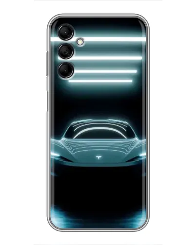 Чехол для Samsung Galaxy M14 5g (M146) с картинкой «Tesla в неоне»