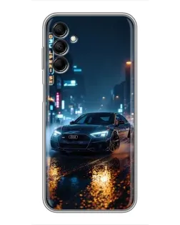 Чехол для Samsung Galaxy M14 5g (M146) с картинкой «Ночной город и Audi»