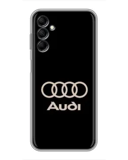 Чехол для Samsung Galaxy M14 5g (M146) с картинкой «Audi — золотой логотип»