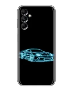 Чехол для Samsung Galaxy M14 5g (M146) с картинкой «Неоновый контур Lamborghini»
