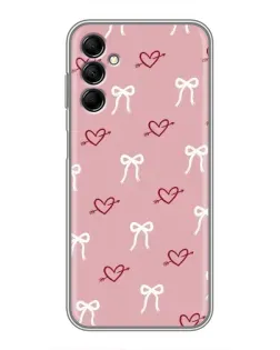 Чехол для Samsung Galaxy M14 5g (M146) с картинкой «Сердца и банты»