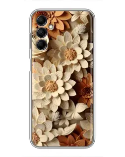 Чехол для Samsung Galaxy M14 5g (M146) с картинкой «Бежевый флористический декор» Чехол для Samsung Galaxy M14 5g (M146) с картинкой «Бежевый флористический декор»