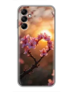 Чехол для Samsung Galaxy M14 5g (M146) с картинкой «Розовый цвет сердце на фоне заката» Чехол для Samsung Galaxy M14 5g (M146) с картинкой «Розовый цвет сердце на фоне заката»