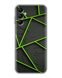 Чехол для Samsung Galaxy M14 5g (M146) с картинкой «Зеленые геометрические линии»