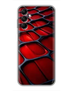Чехол для Samsung Galaxy M14 5g (M146) с картинкой «Красная глянцевая сетка»
