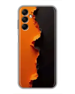 Чехол для Samsung Galaxy M14 5g (M146) с картинкой «Оранжевый разлом»