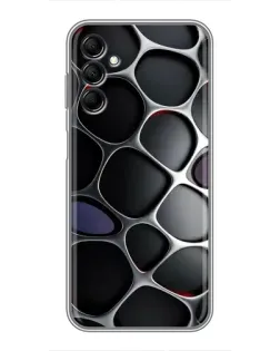 Чехол для Samsung Galaxy M14 5g (M146) с картинкой «Объемная темная решетка»