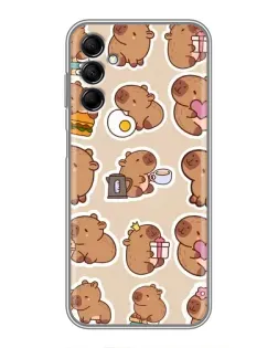 Чехол для Samsung Galaxy M14 5g (M146) с картинкой «Капибары паттерн» Чехол для Samsung Galaxy M14 5g (M146) с картинкой «Капибары паттерн»