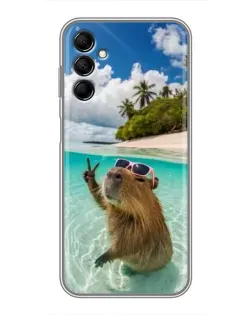 Чехол для Samsung Galaxy M14 5g (M146) с картинкой «Капибара на море» Чехол для Samsung Galaxy M14 5g (M146) с картинкой «Капибара на море»