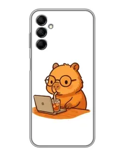 Чехол для Samsung Galaxy M14 5g (M146) с картинкой «Капибара с ноутбуком» Чехол для Samsung Galaxy M14 5g (M146) с картинкой «Капибара с ноутбуком»