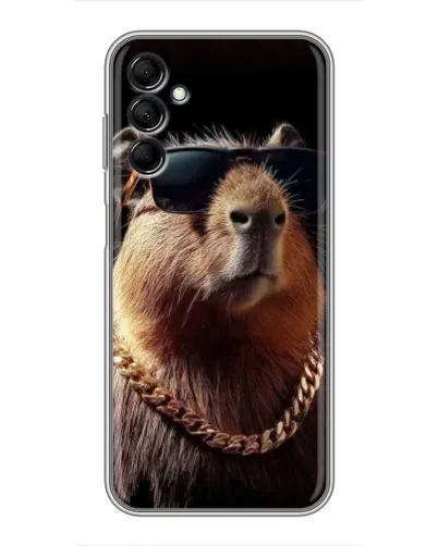 Чехол для Samsung Galaxy M14 5g (M146) с картинкой «Капибара золотая цепь»