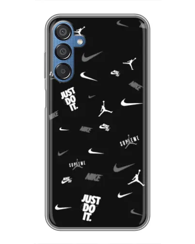 Чехол для Samsung Galaxy M15 (M156) с картинкой «Nike Black Pattern» Чехол для Samsung Galaxy M15 (M156) с картинкой «Nike Black Pattern»