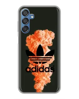 Чехол для Samsung Galaxy M15 (M156) с картинкой «Оранжевый дым Adidas»