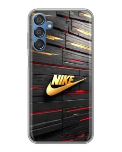 Чехол для Samsung Galaxy M15 (M156) с картинкой «Золотой Nike на металле»