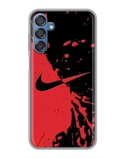 Чехол для Samsung Galaxy M15 (M156) с картинкой «Красные брызги Nike»