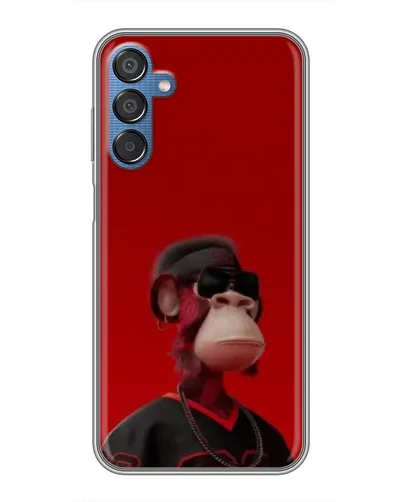 Чехол для Samsung Galaxy M15 (M156) с картинкой «Bored Ape в красном»