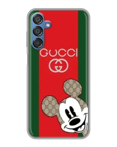 Чехол для Samsung Galaxy M15 (M156) с картинкой «Gucci — полосы и Микки» Чехол для Samsung Galaxy M15 (M156) с картинкой «Gucci — полосы и Микки»