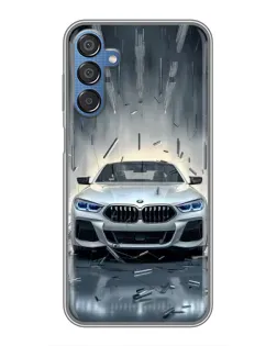 Чехол для Samsung Galaxy M15 (M156) с картинкой «BMW в свете фар»
