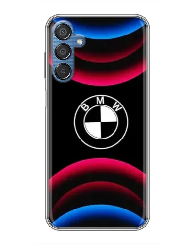 Чехол для Samsung Galaxy M15 (M156) с картинкой «Логотип BMW и неоновые дуги» Чехол для Samsung Galaxy M15 (M156) с картинкой «Логотип BMW и неоновые дуги»