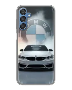 Чехол для Samsung Galaxy M15 (M156) с картинкой «BMW в белом дыму»