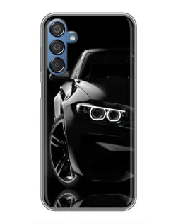 Чехол для Samsung Galaxy M15 (M156) с картинкой «Черная BMW — профиль»