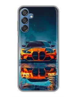 Чехол для Samsung Galaxy M15 (M156) с картинкой «BMW — золотая эмблема»