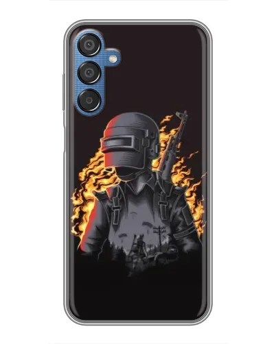Чехол для Samsung Galaxy M15 (M156) с картинкой «PUBG — огненный силуэт» Чехол для Samsung Galaxy M15 (M156) с картинкой «PUBG — огненный силуэт»