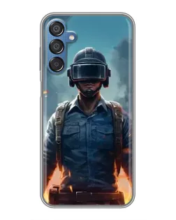 Чехол для Samsung Galaxy M15 (M156) с картинкой «PUBG — реалистичный герой»