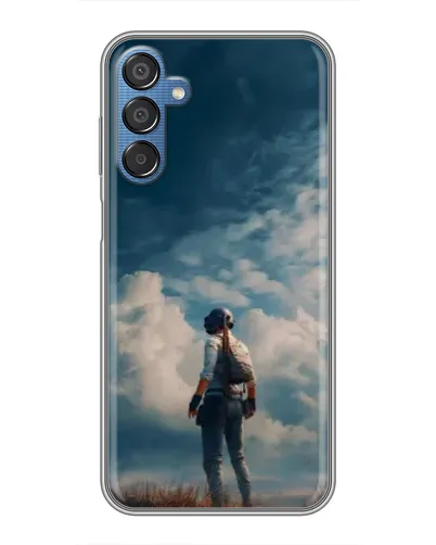 Чехол для Samsung Galaxy M15 (M156) с картинкой «Герой PUBG на скале» Чехол для Samsung Galaxy M15 (M156) с картинкой «Герой PUBG на скале»
