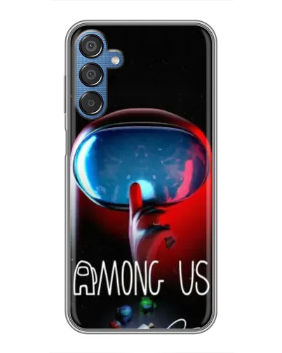 Чехол для Samsung Galaxy M15 (M156) с картинкой «Красный импостер — макро»