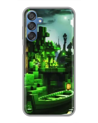 Чехол для Samsung Galaxy M15 (M156) с картинкой «Minecraft лесной пейзаж»