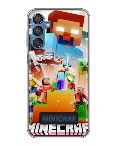 Чехол для Samsung Galaxy M15 (M156) с картинкой «Minecraft герои игры»