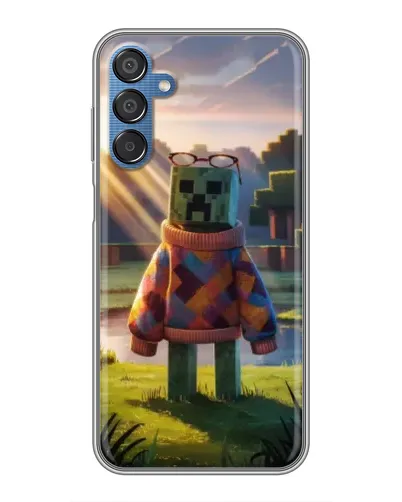 Чехол для Samsung Galaxy M15 (M156) с картинкой «Крипер в свитере»