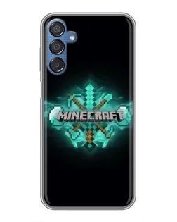 Чехол для Samsung Galaxy M15 (M156) с картинкой «Minecraft Diamond лого»