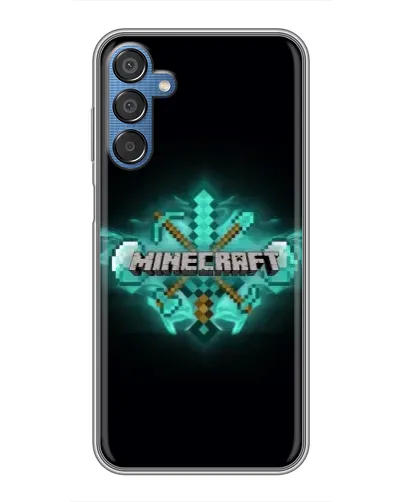 Чехол для Samsung Galaxy M15 (M156) с картинкой «Minecraft Diamond лого»