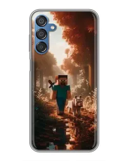 Чехол для Samsung Galaxy M15 (M156) с картинкой «Стив в лесу»