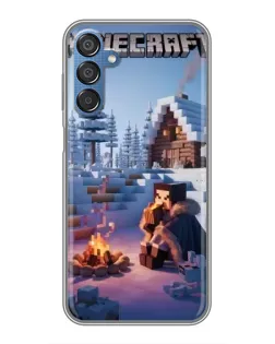 Чехол для Samsung Galaxy M15 (M156) с картинкой «Зимний Minecraft»