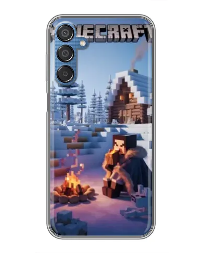 Чехол для Samsung Galaxy M15 (M156) с картинкой «Зимний Minecraft»