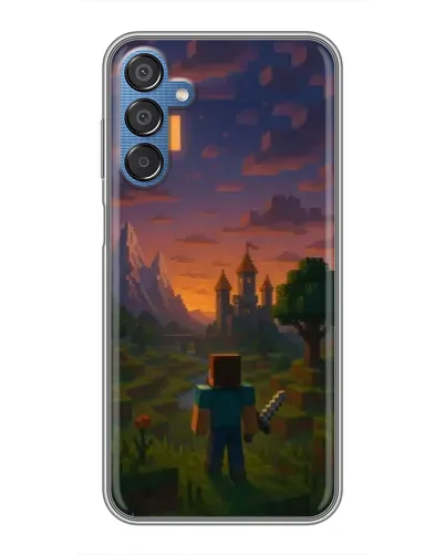 Чехол для Samsung Galaxy M15 (M156) с картинкой «Стив у башни»