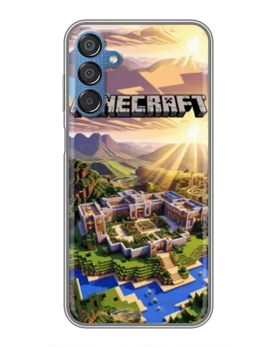 Чехол для Samsung Galaxy M15 (M156) с картинкой «Minecraft панорама»