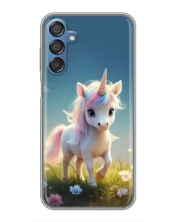 Чехол для Samsung Galaxy M15 (M156) с картинкой «Единорог на поляне»