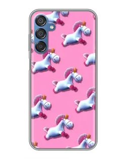 Чехол для Samsung Galaxy M15 (M156) с картинкой «Единороги на розовом»
