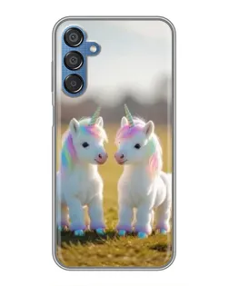 Чехол для Samsung Galaxy M15 (M156) с картинкой «Пара единорогов»