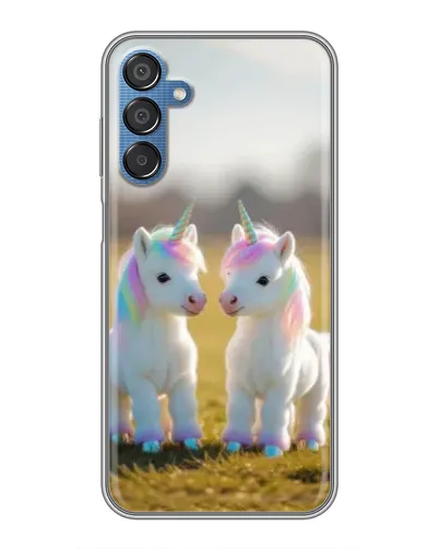 Чехол для Samsung Galaxy M15 (M156) с картинкой «Пара единорогов»
