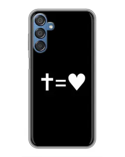 Чехол для Samsung Galaxy M15 (M156) с картинкой «Крест и Сердце»