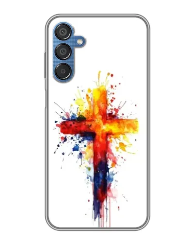 Чехол для Samsung Galaxy M15 (M156) с картинкой «Акварельный крест»