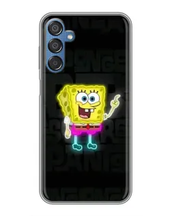 Чехол для Samsung Galaxy M15 (M156) с картинкой «Неоновый Губка Боб»