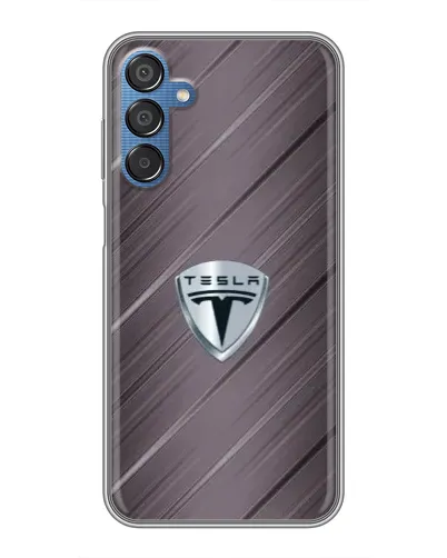 Чехол для Samsung Galaxy M15 (M156) с картинкой «Металлическая текстура Tesla»