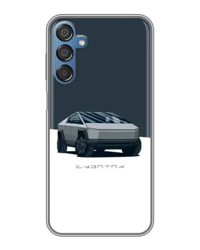 Чехол для Samsung Galaxy M15 (M156) с картинкой «Серебристый Cybertruck Tesla»
